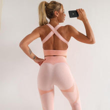 Load image into Gallery viewer, Jacquard Seamless Sports Bra