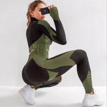 Load image into Gallery viewer, Jacquard Seamless Set (Leggings + Top)